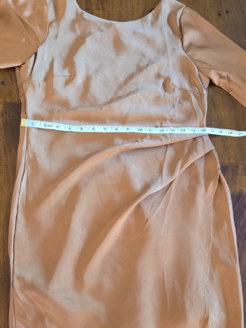 NWT Hello Molly Expressed Permission Long Sleeve Low Back Dress Chocolate Size 8 - Picture 10 of 13